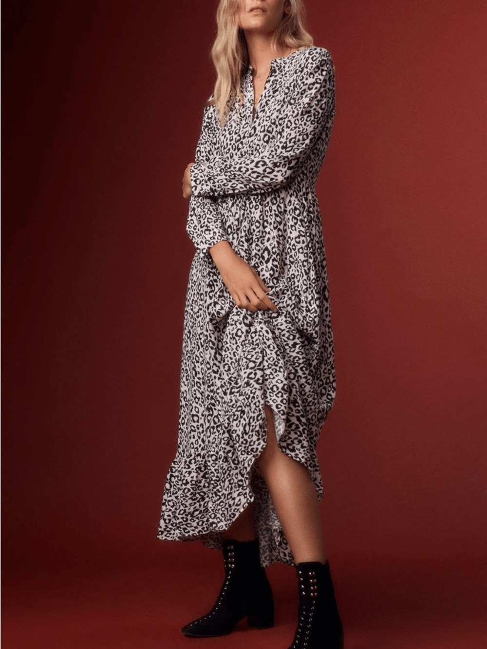 Mare Mare X Anthropologie Leopard Maxi Dress - Size S - Picture 2 of 5